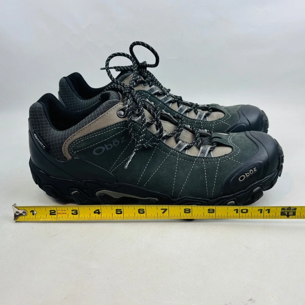 Oboz Bridger‎ Low Hiking Boot Mens 11.5 Dark Shadow Waterproof Trail Shoes 22701